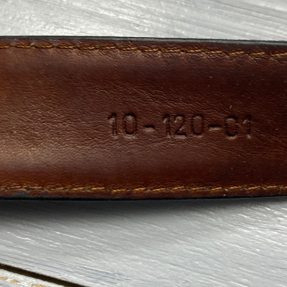 Arden Leather Co Belt Mens 36 Black Lizard Embossed Italian Leather Dress